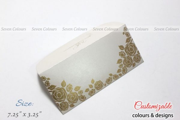 White floral design money envelopes for wedding gift