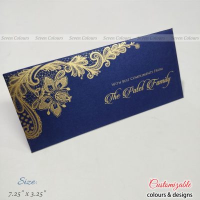 Blue floral design money envelopes for wedding gift
