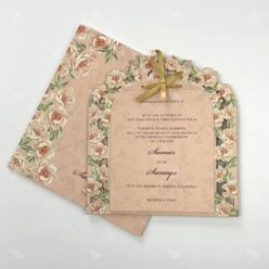 Floral Arch theme wedding cards