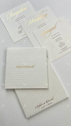 Elegant design embossed design in hardcover heavy padded cards