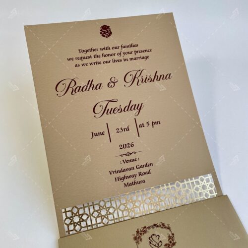 Single Sheet Silky Brass Lasercut Gold Bottom