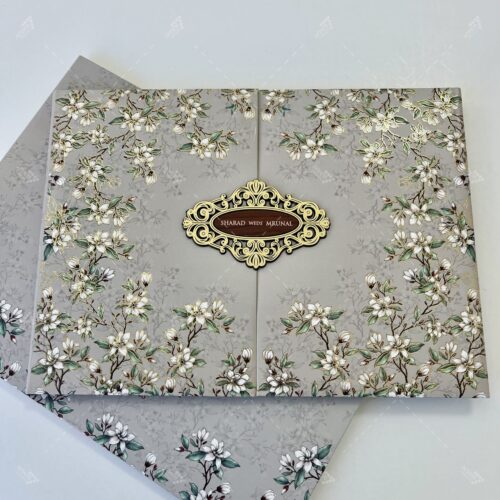D087 - Grey Floral Hardcover