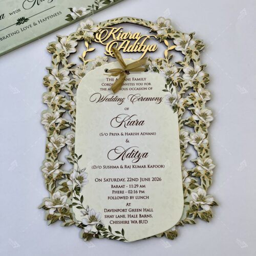 Floral Theme Wedding Invitation