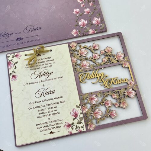 Floral Theme Wedding Invitation