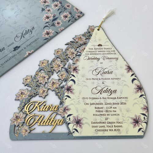 Floral Theme Wedding Invitation