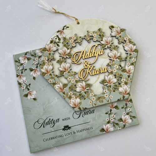 Floral Theme Wedding Invitation