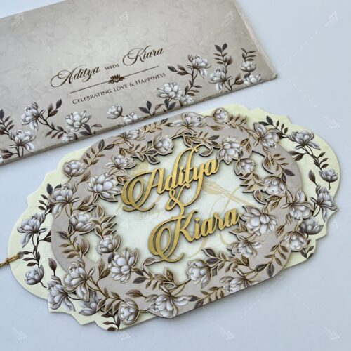 Floral Theme Wedding Invitation
