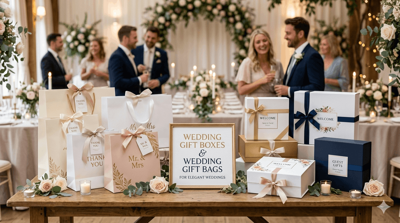 Wedding Gift Boxes & Wedding Gift Bags for Elegant Weddings